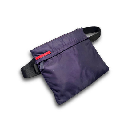 Prada Sport Linea Rossa Signature Nylon Bag navy purple