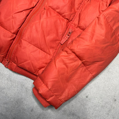 True Religion 00s Bomber Raccoon Fur Puffer Jacket red (fits S)