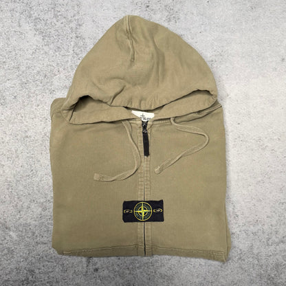 Stone Island Heavy Cotton Zip Hoodie olive (XXL fits XL)