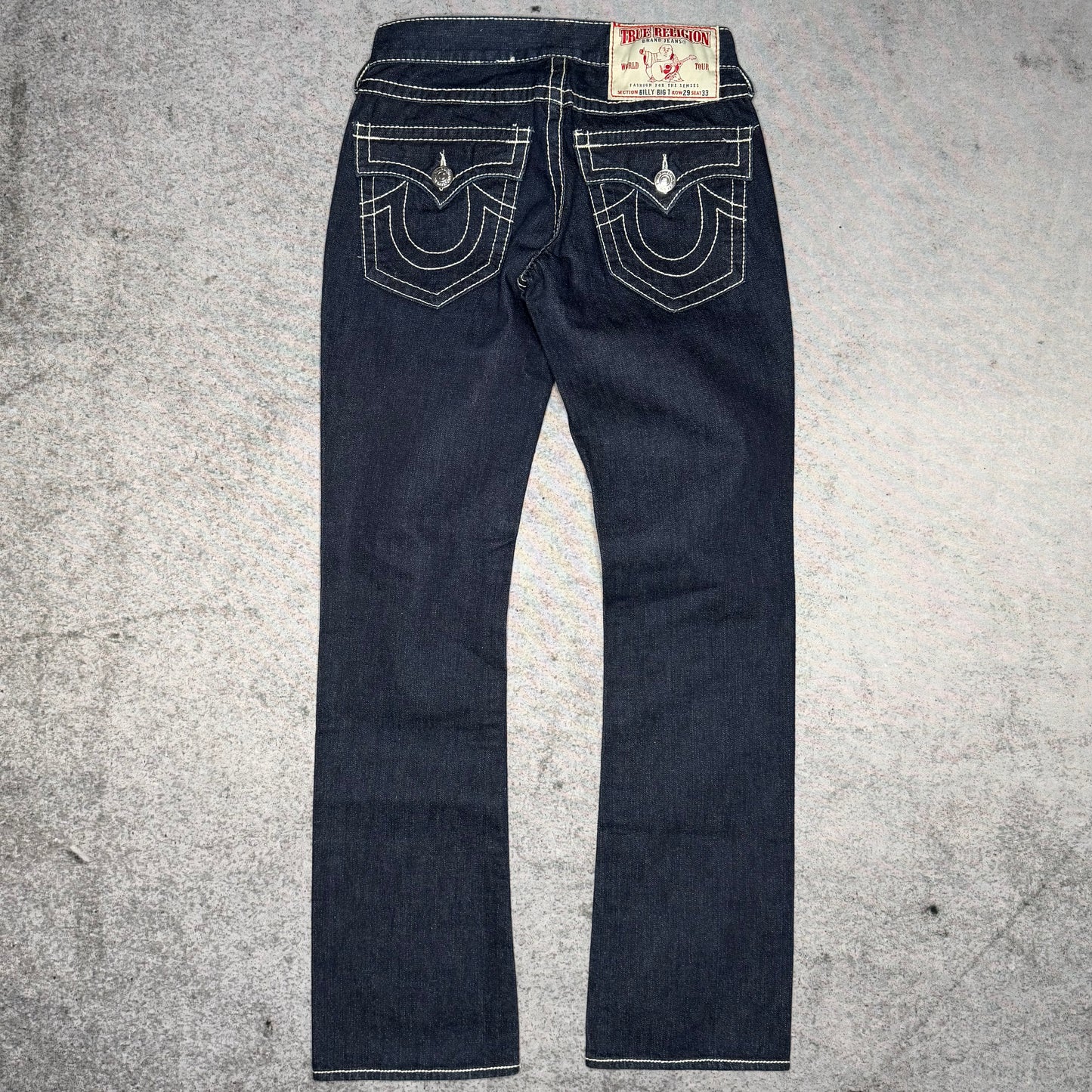 True Religion OG Bootcut Jeans Billy Big T Stitch dark blue (29/33)