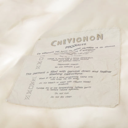Chevignon 90s Puffer Down jacket Spell-out Backprint beige