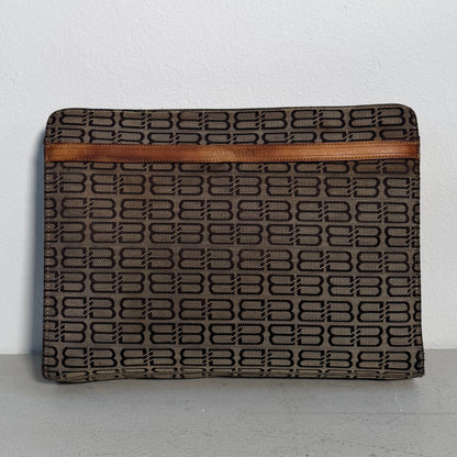 Balenciaga Vintage BB Monogram Canvas Clutch (Large Size)