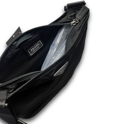 Prada Vintage Nylon Messenger Bag black