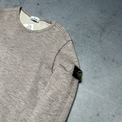 Stone Island Crewneck Sweater grey bordeaux melliert (S)