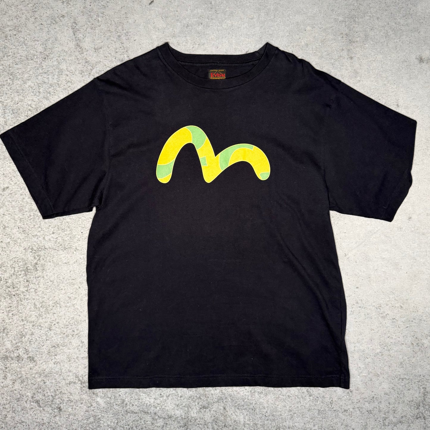 Evisu Genes Custom Made Vintage Seagull Print Tee Shirt navy (L)