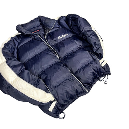 Chevignon Vintage Puffer Down Jacket Spell-out Backprint