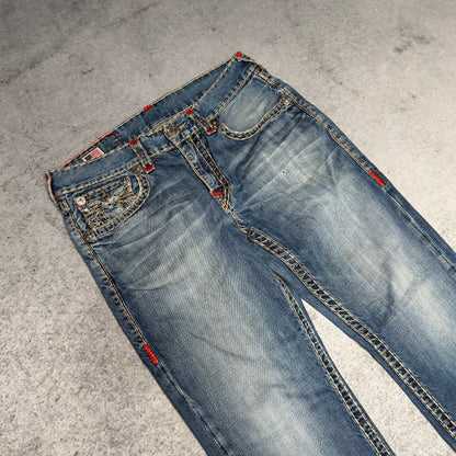 True Religion OG Straight Jeans Ricky Super T washed blue (34)