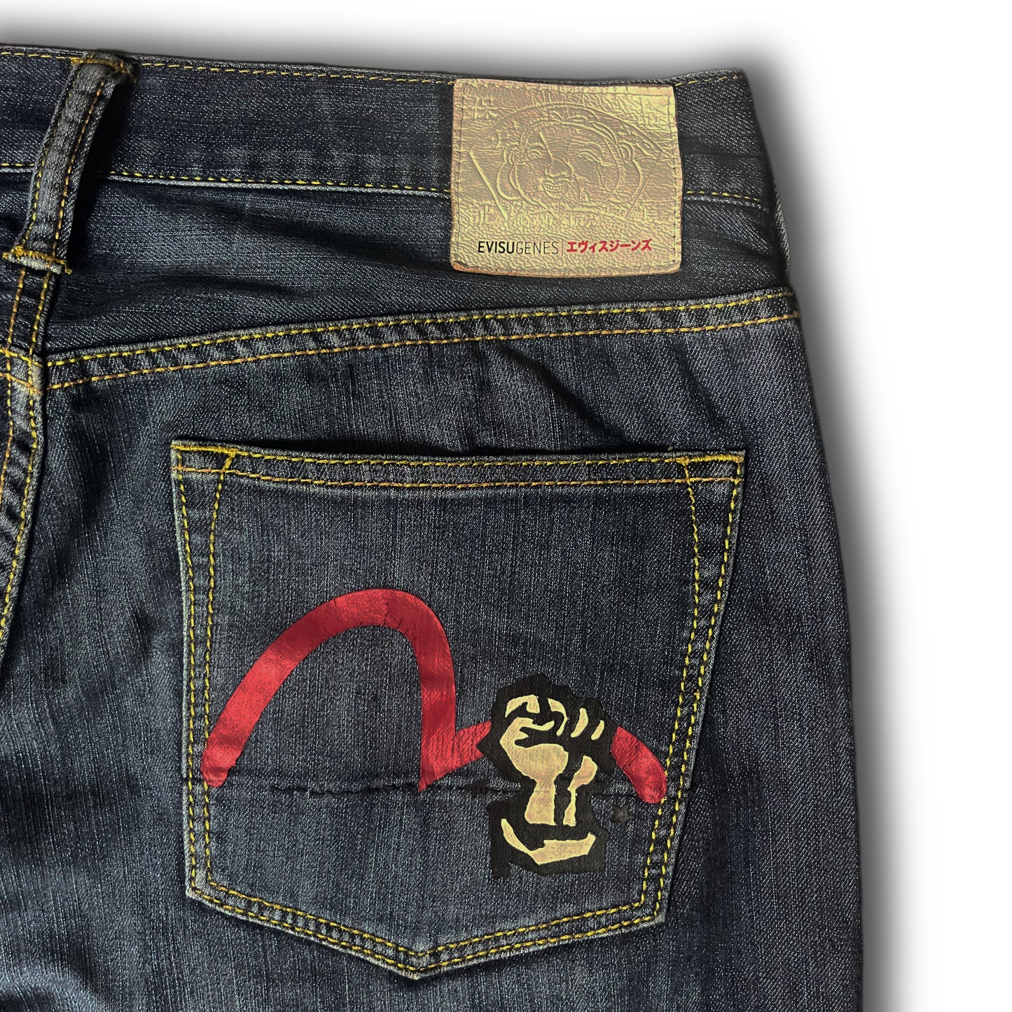 Evisu Jeans with Patches and logos