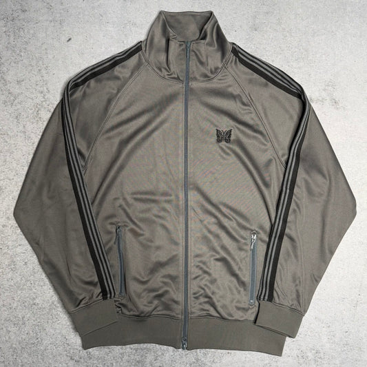 Needles Japan Poly Smooth Track Jacket Grey Black (XL)