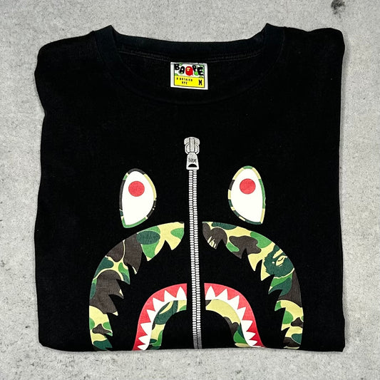 A Bathing Ape BAPE Camo Shark Longsleeve Shirt (M)