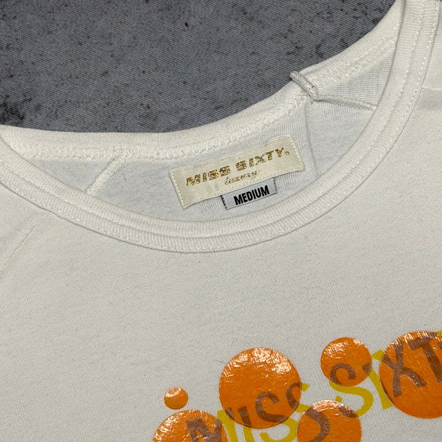 Miss Sixty Y2K Womens Logo Print Baby Tee (fits XS)