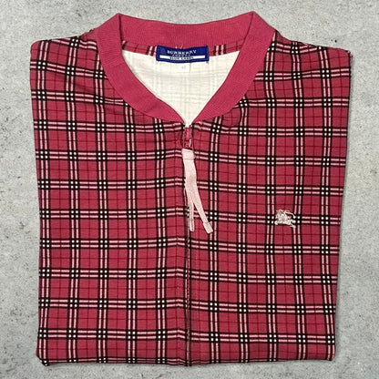 Burberry Blue Label Vintage Red Nova Check Full Zip Top (fits M)