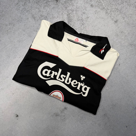 Reebok 1996/97 FC Liverpool Drill Training Polo Shirt black white red (XL)