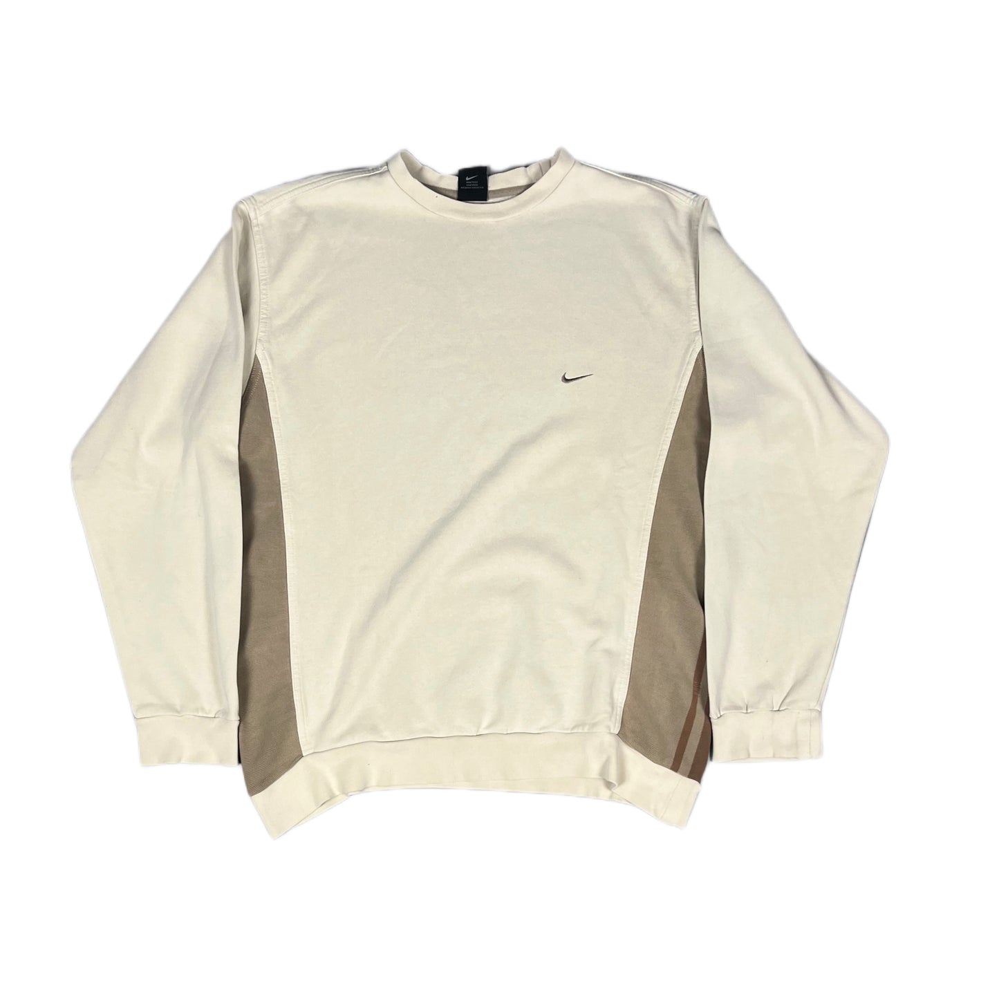 Nike Vintage Sweater creme white brown 00s