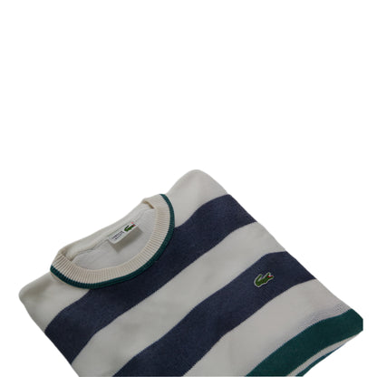 Chemise Lacoste Knit Sweater Vintage  white blue