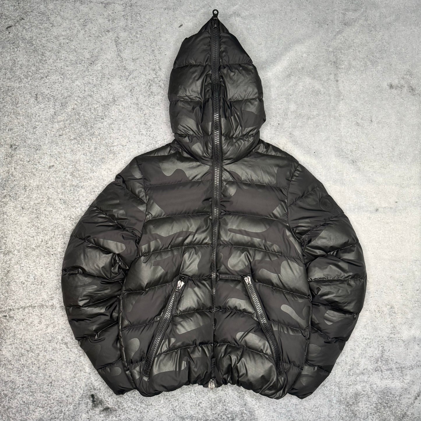 Duvetica x Hydrogen Dionisio Full Zip Puffer Jacket black camo (S)