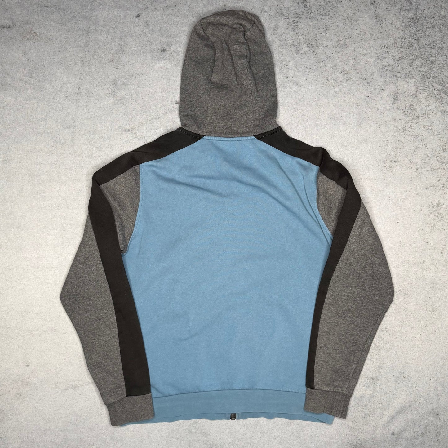 Lacoste 00s Zip Hoodie Color Block grey white blue (M)