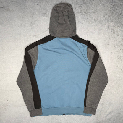 Lacoste 00s Zip Hoodie Color Block grey white blue (M)
