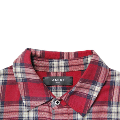 Amiri Distressed Flannel Lumberjack Shirt 
