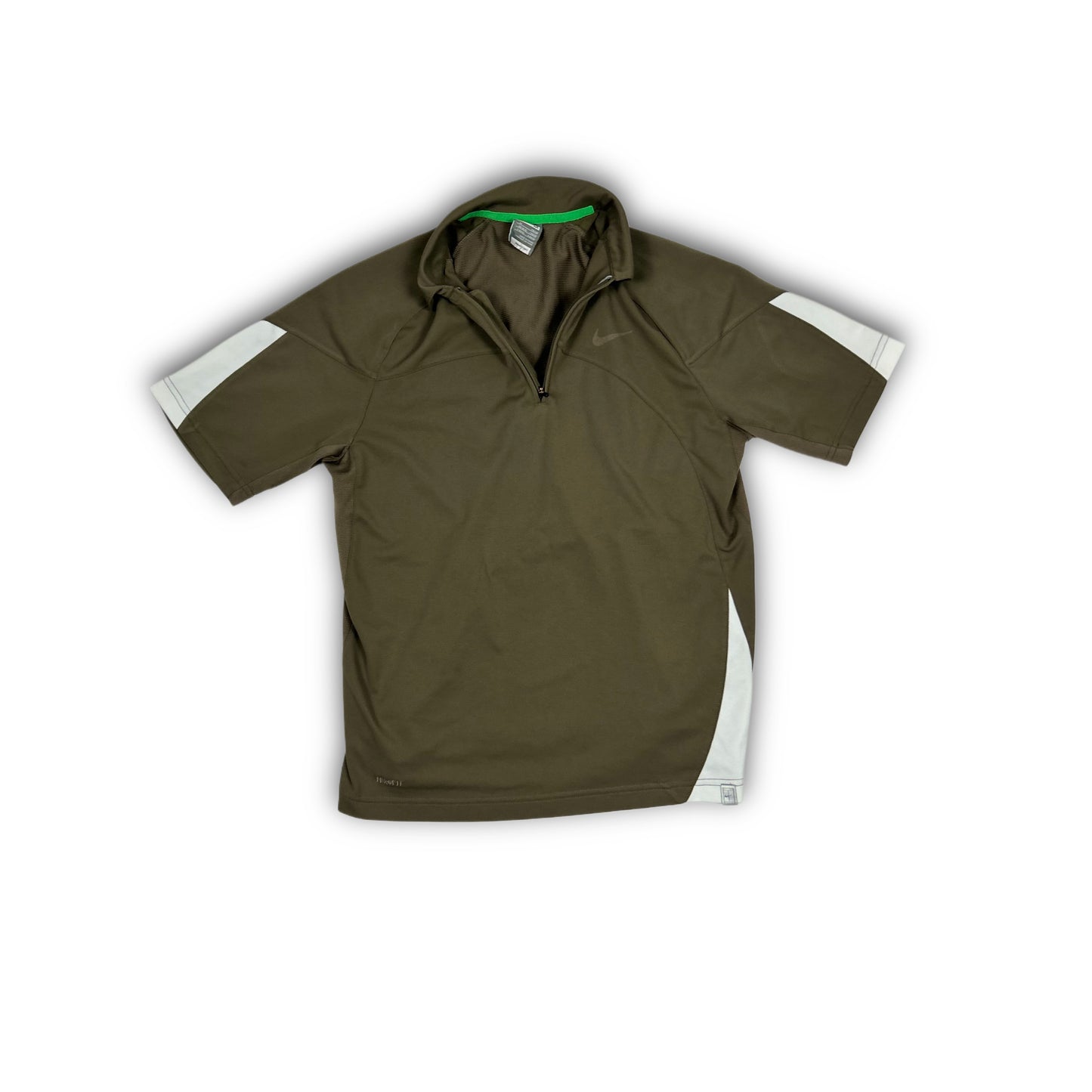 Nike Sport Zipped Poloshirt 00s olive green