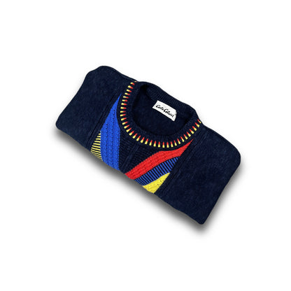 Carlo Colucci Classic Knit Sweater Vintage navy
