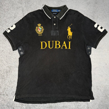 Polo Ralph Lauren Big Pony Polo Shirt black gold "DUBAI" (XL)