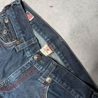 True Religion OG Straight Jeans Ricky Big QT Stitch dark blue (31/34)