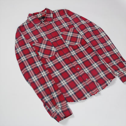 Amiri Distressed Flannel Lumberjack Shirt 