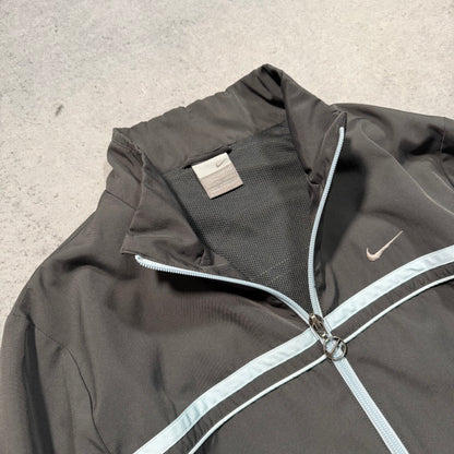 Nike 00s Women's Slim Fit Track Jacket grey baby blue (M)