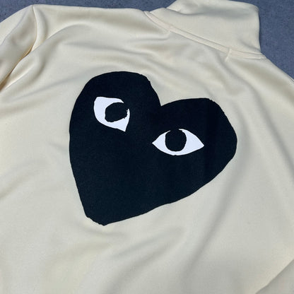 Comme des Garçons PLAY Track Jacket Big Heart Print Ivory (L)