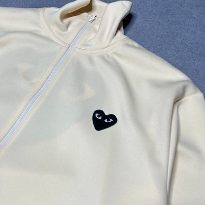 Comme des Garçons PLAY Track Jacket Big Heart Print Ivory (L)