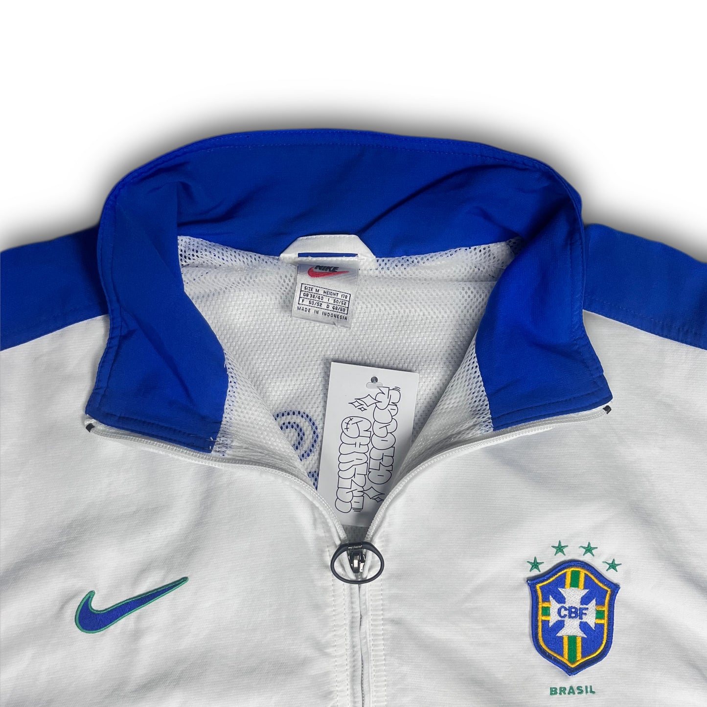 Nike Vintage OG Brasil Track Suit White blue 1998 R9