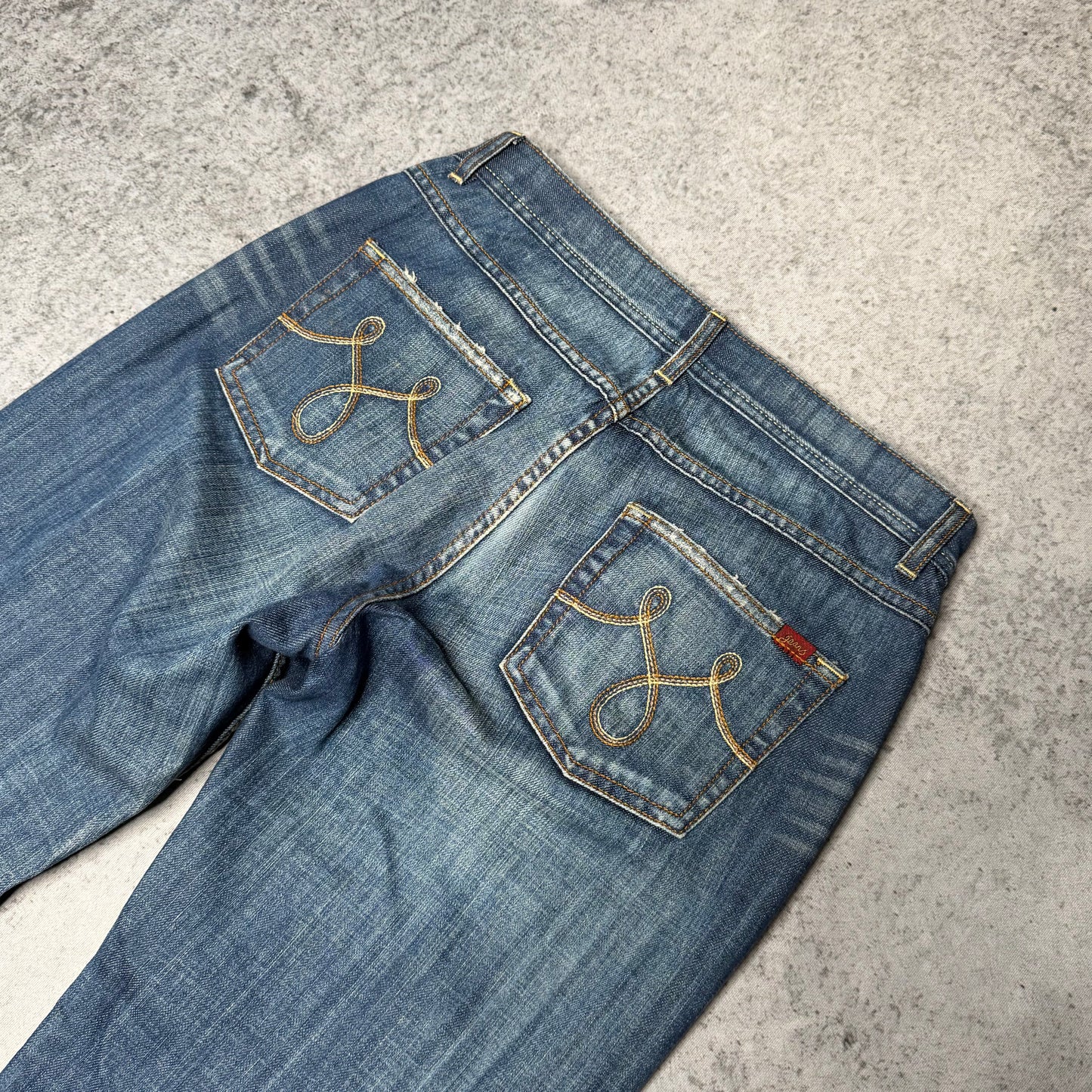 Oasis Y2K Distressed Low Rise Bootcut Denim (30/32)