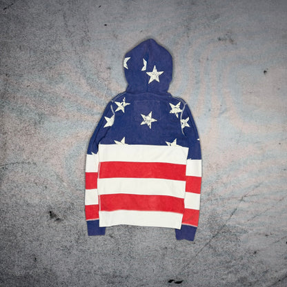 True Religion RARE Vintage USA Flag Zip Hoodie (fits XS)