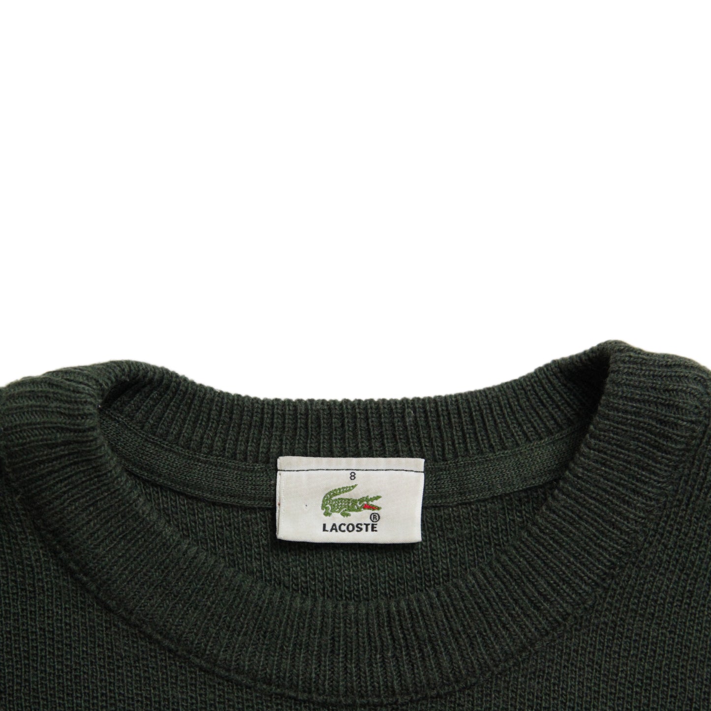 Lacoste Vintage Wool Sweater dark green