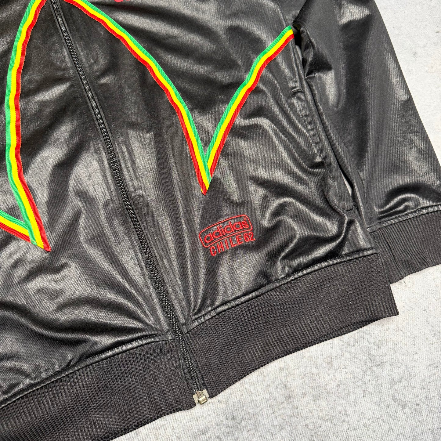 Adidas Vintage Chile62 Track Jacket Reggae Jamaica black (S)
