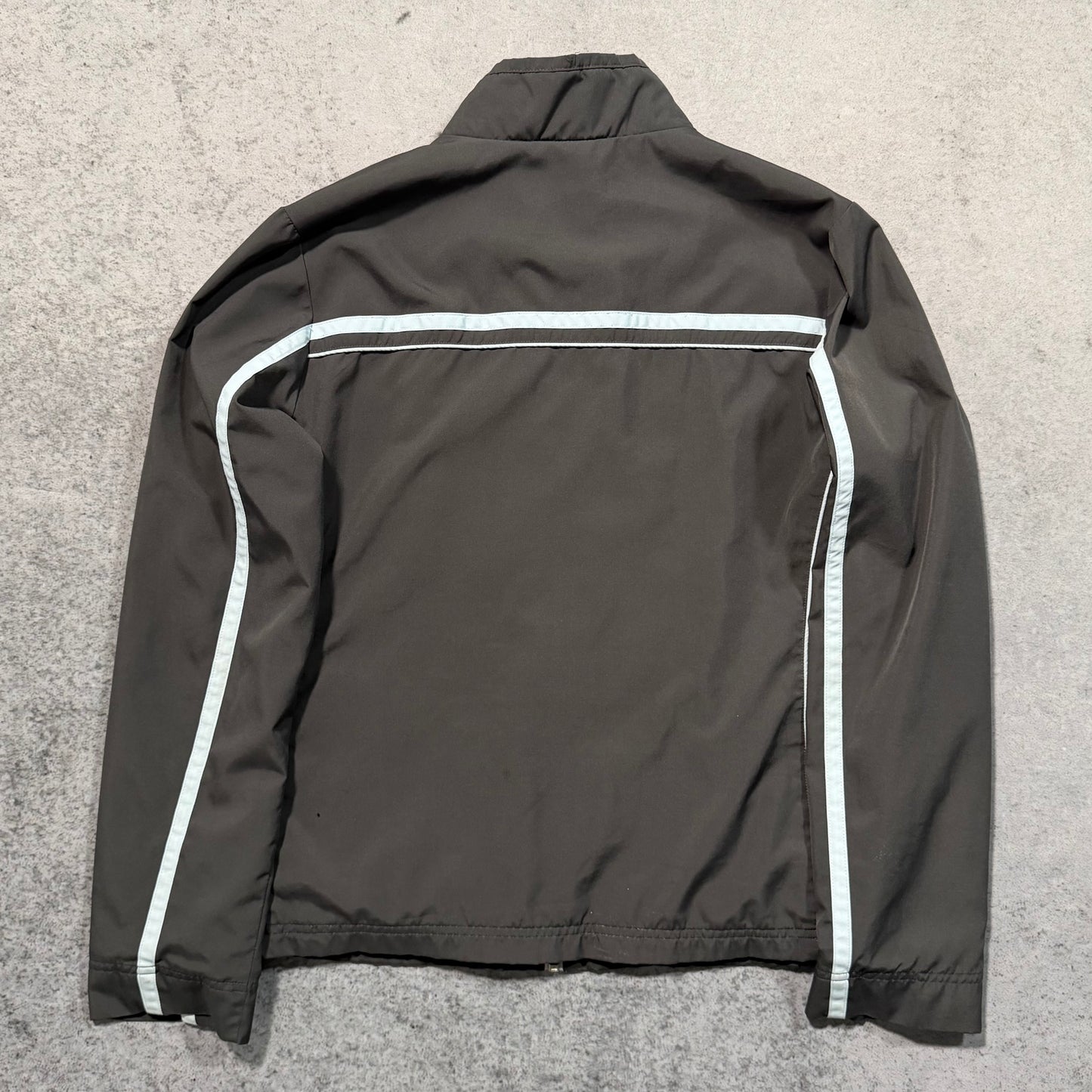 Nike 00s Women's Slim Fit Track Jacket grey baby blue (M)