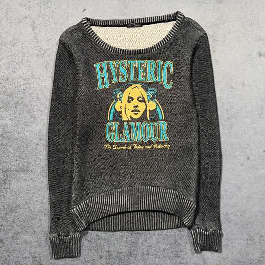 Hysteric Glamour Y2K Japanese Designer Spell Out Knit Sweater (Fits S/M)