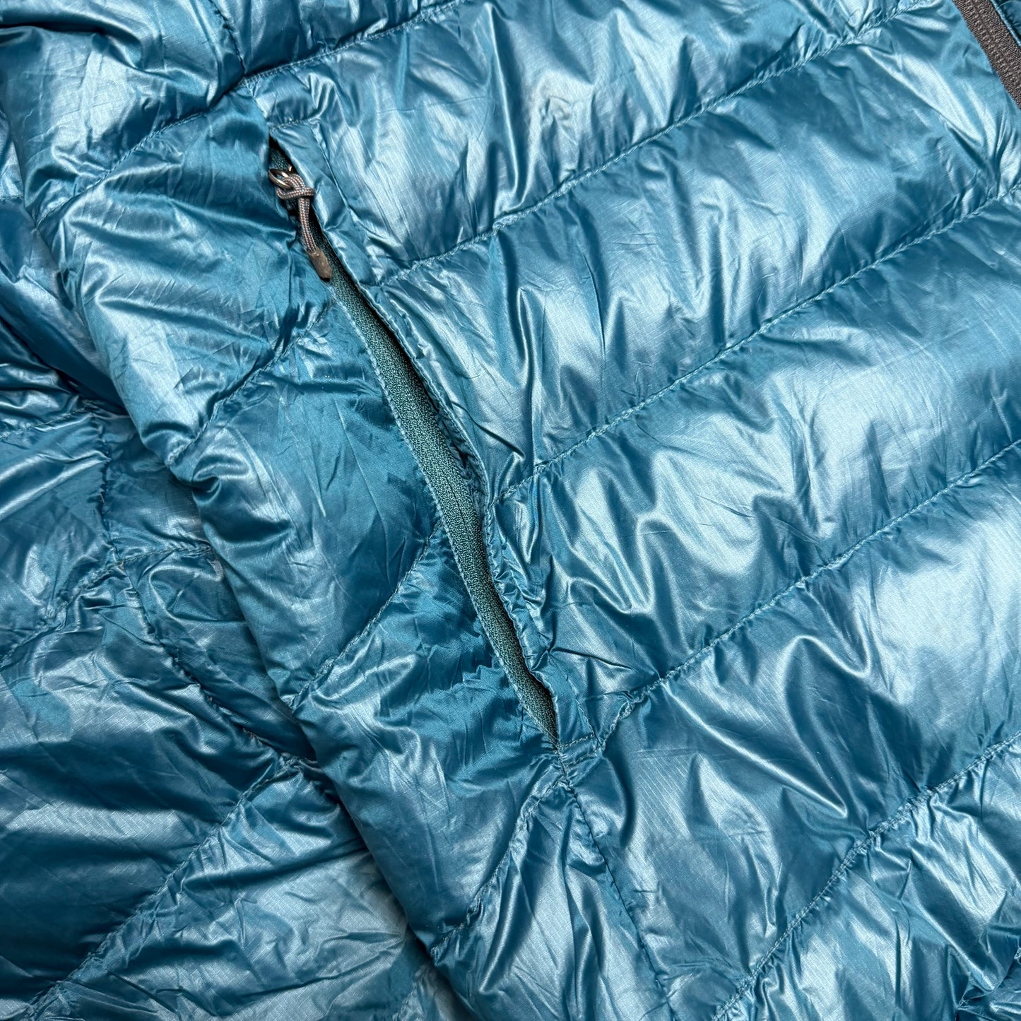 Montbell Japan Reversible Shell Puffer Jacket grey blue (fits L)