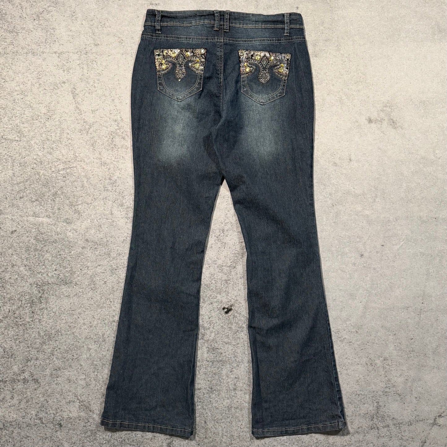 Rozali Y2K Low Waist Bootcut Jeans Womens (M)