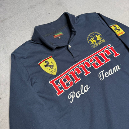 La Martina x Ferrari Italia Polo Team Longsleeve Polo Shirt Chief Keef (fits S)