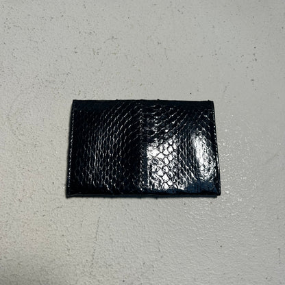 Vintage 80s Handmade Phython Snake Leather Mini Cardholder Wallet