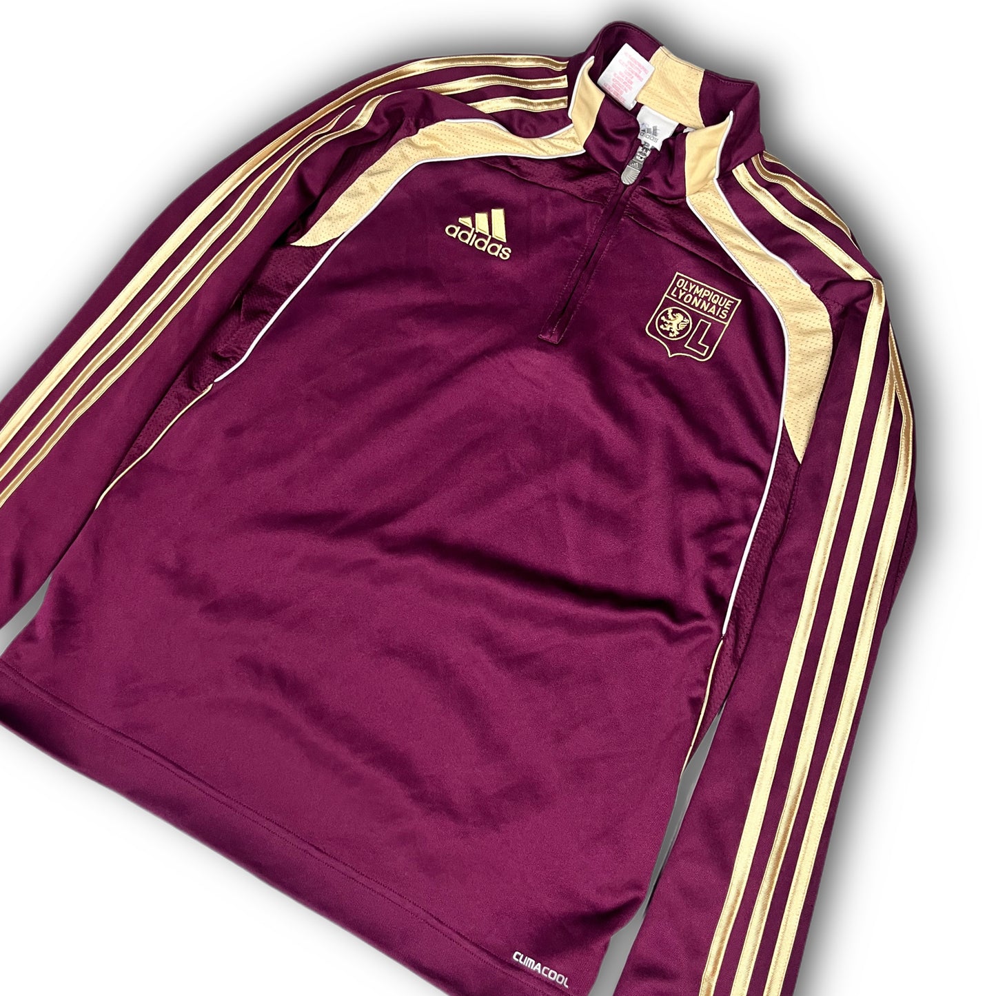 Adidas Olympique Lyon Track Jacket bordeaux gold rare