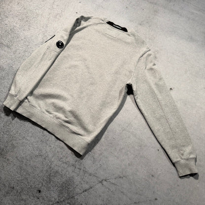 C.P. Company Diagonal Raised Fleece Crewneck Sweater grey (XXL)