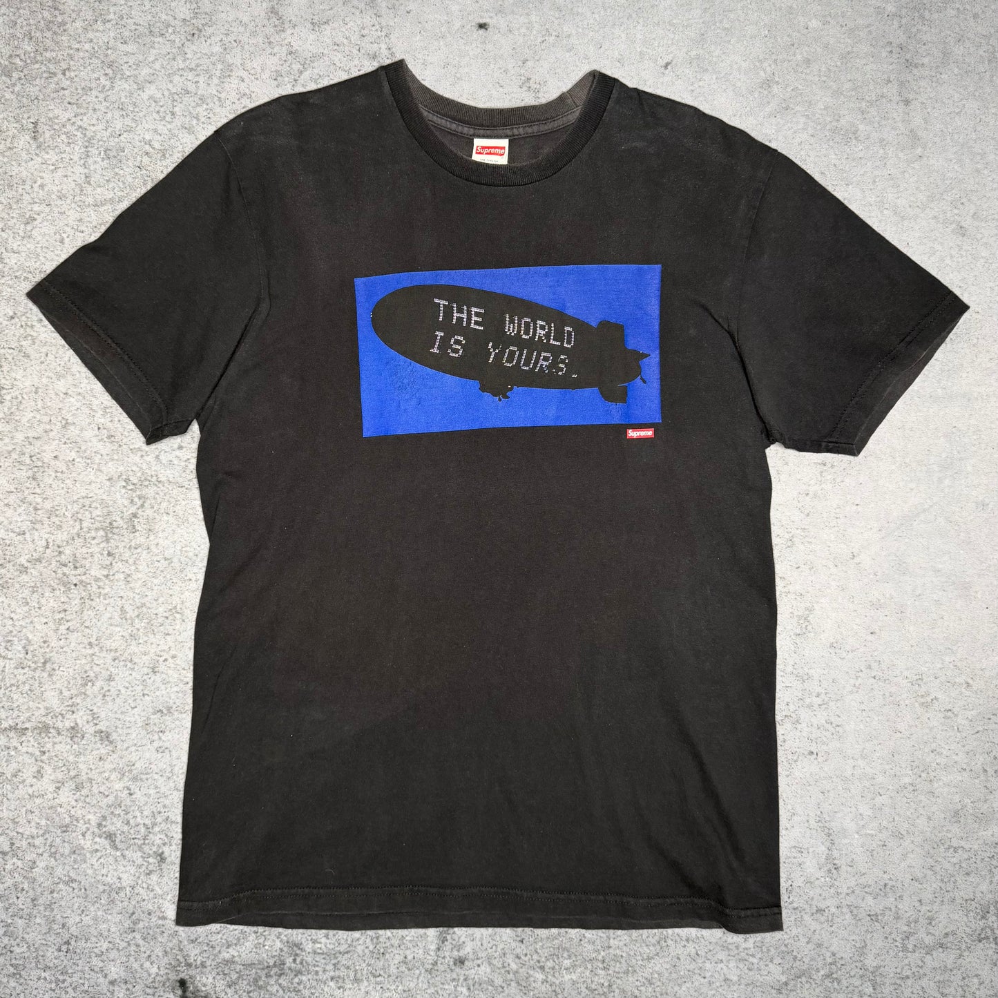 Supreme 2017 Scarface Collab "The World is yours" Tee Shirt black blue (L)