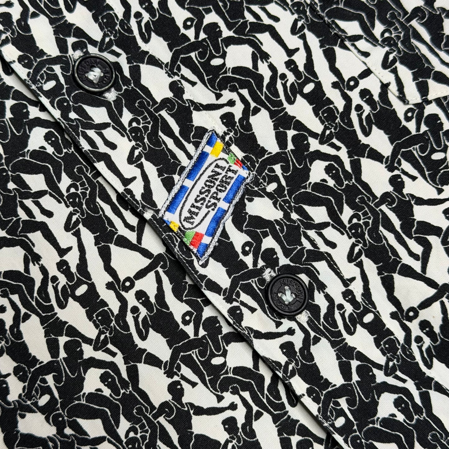Missoni Sport 90s RARE Discobolus Shirt black white (L)