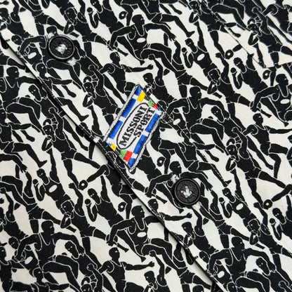 Missoni Sport 90s RARE Discobolus Shirt black white (L)