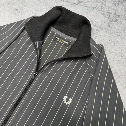 Fred Perry Track Jacket Pin Stripes grey white (M)