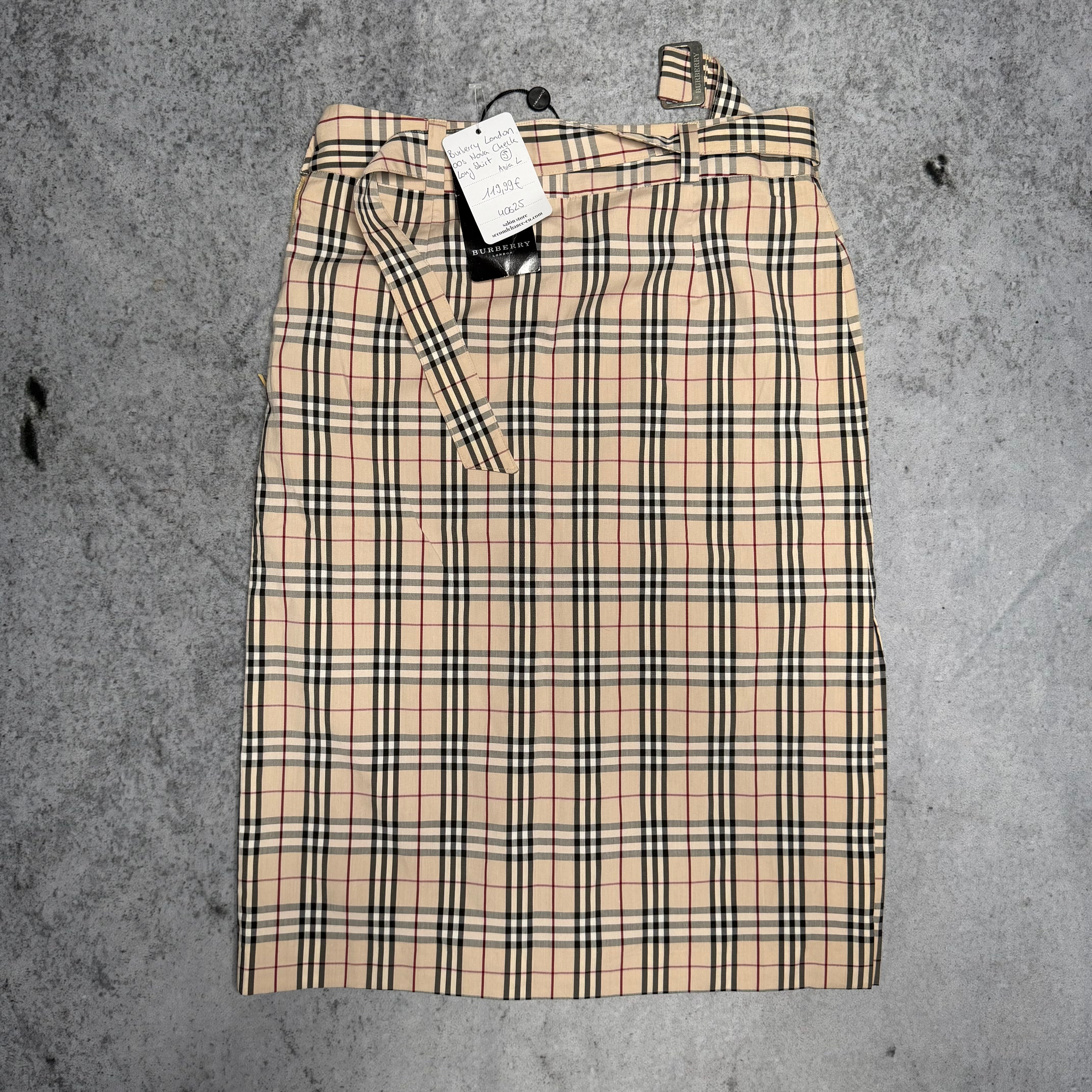 スカート Burberry London Burberry London Brown Check Wool Pleated Mini Skirt Size 6 US
