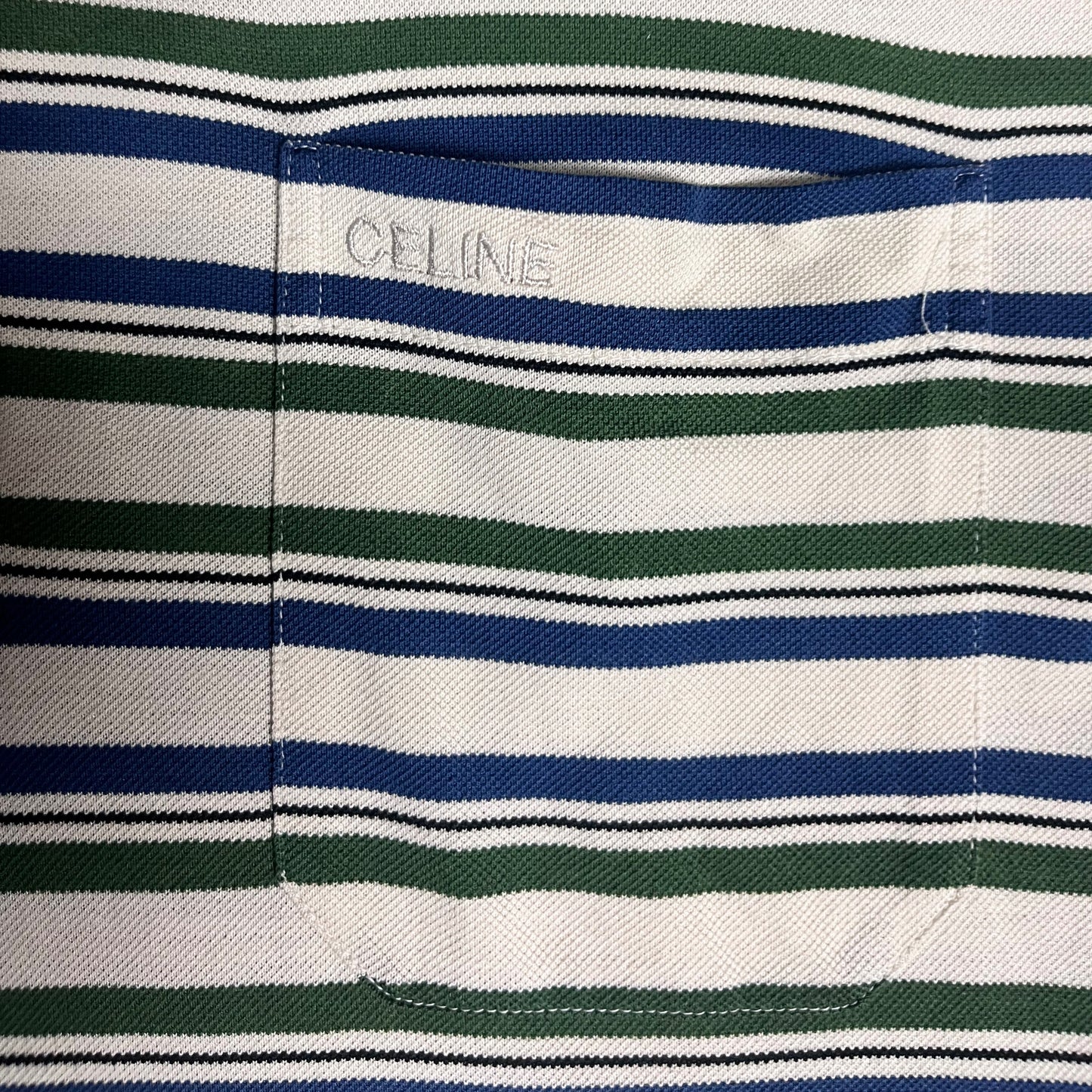 Celine Paris Vintage 00s Striped Poloshirt